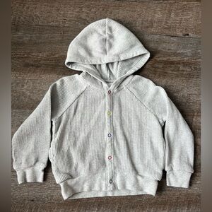NWOT Nordstrom Open Edit Unisex Toddler Grey Snap Cardigan | 2T